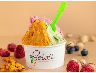 Gelati мастерская мороженого лого