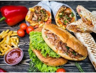 Шаурма, хачапури, пицца лого