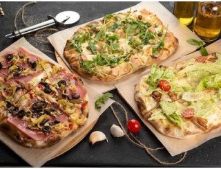 Пончик и пицца лого