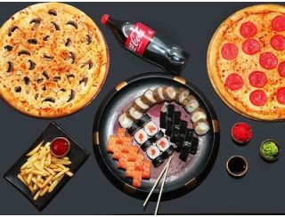 Pizza sushi SHAH лого