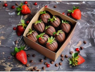 Клубника в шоколаде лого