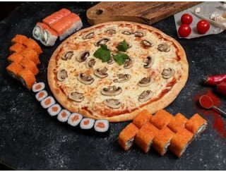 Barbecue sushi pizza лого