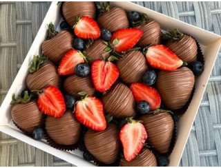 Sok клубника в шоколаде лого