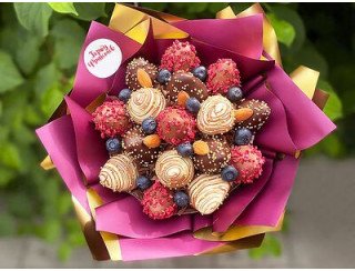 Студия съедобной флористики город фруктов лого